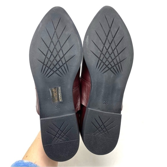 Bueno Burcu leather ruffle flats Merlot - Picture 4 of 7